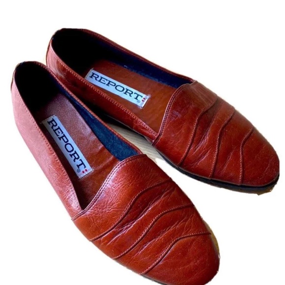 Vintage Women’s Loafers Leather Brown size 10 90s 80s Report - Picture 17 of 17
